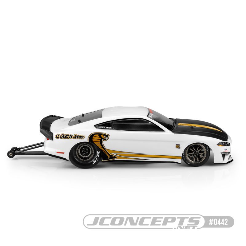 JConcepts 2018 Ford Mustang (Cobra Jet) - DR10, 22S, Drag Slash - Click Image to Close