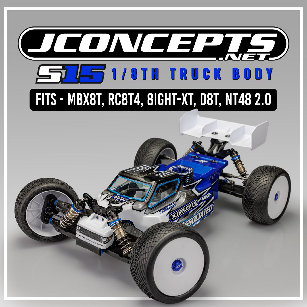 JConcepts S15 - 1/8th Truck Body - Fits, MBX8T, RC8T4, 8ight-XT