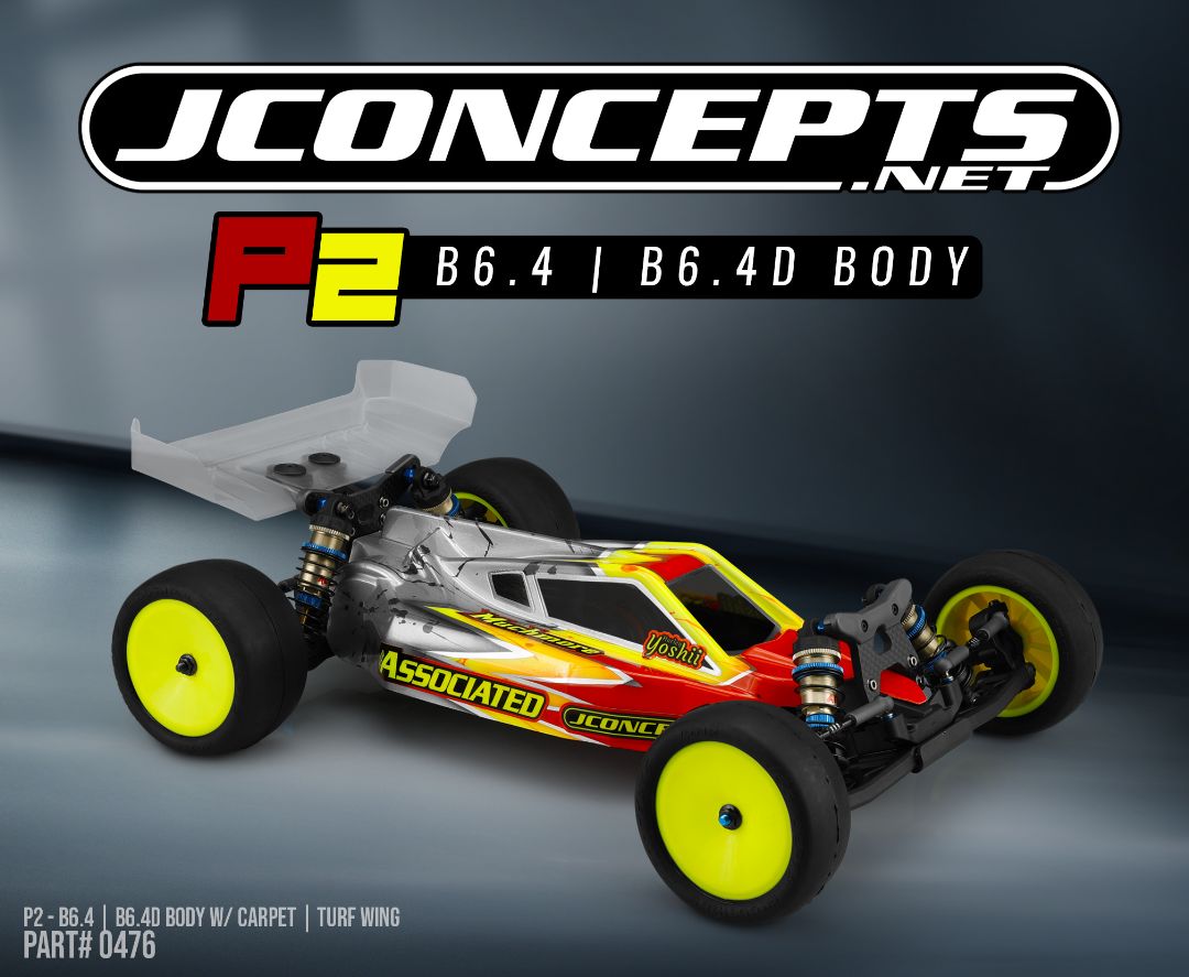 JConcepts P2 - B6.4 | B6.4D Body with Carpet | Turf Wing