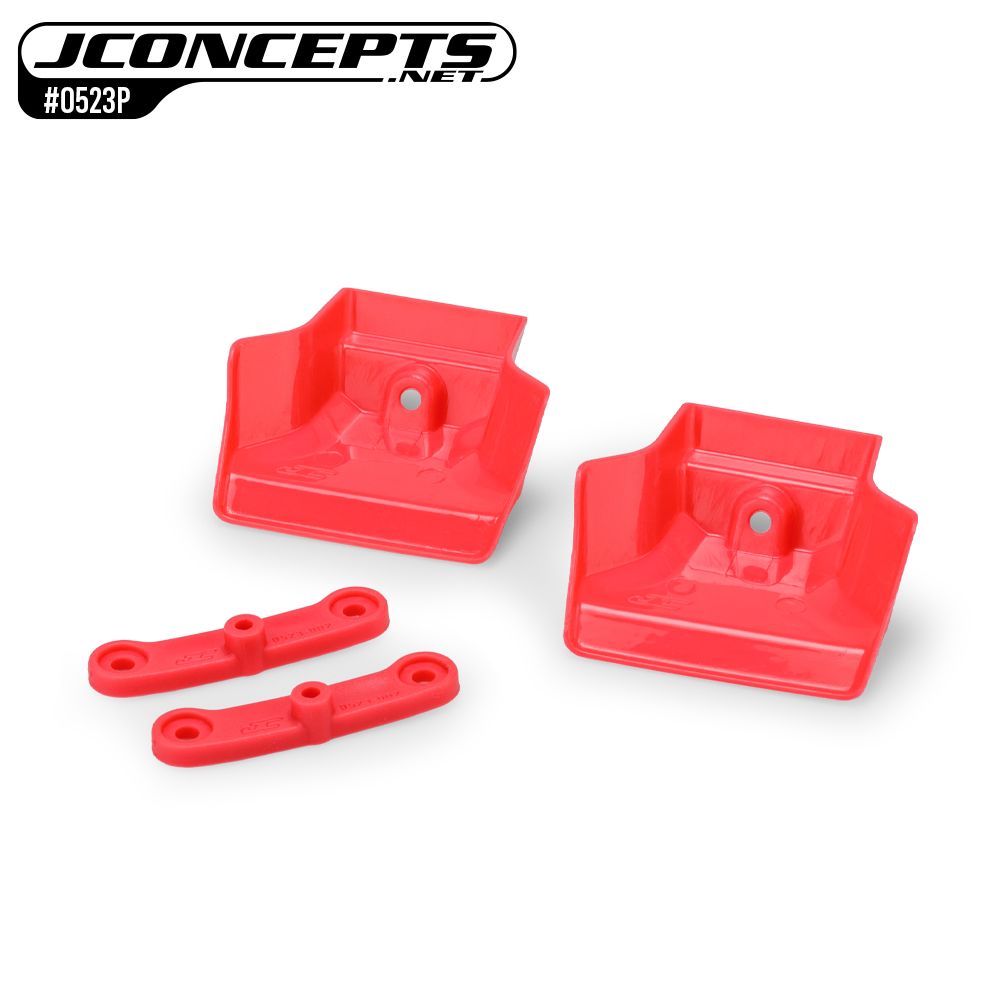 JConcepts XRAY XB8 front wing w/ adaptor, retro pink - 2pc