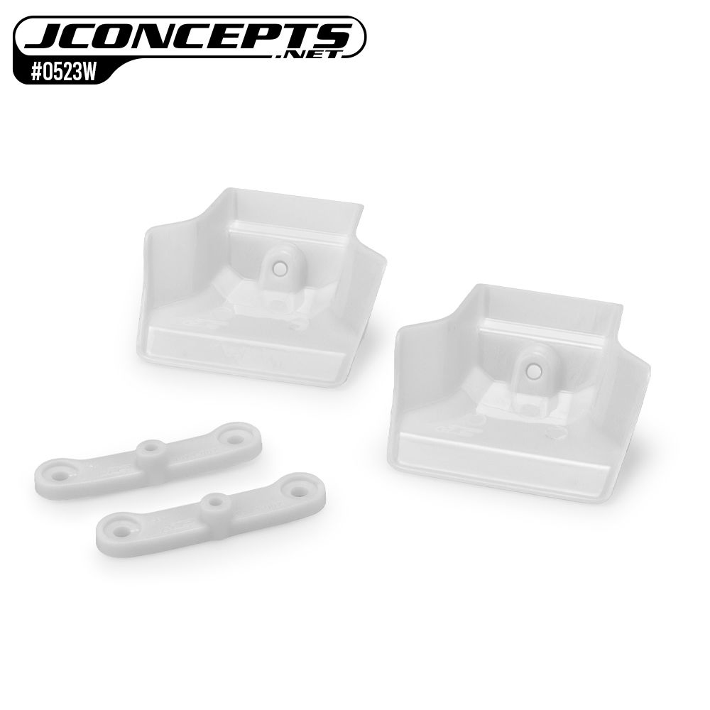 JConcepts XRAY XB8 | XB8e front wing w/ adaptor, white - 2pc