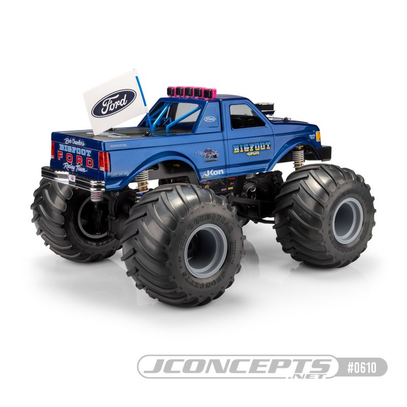 JConcepts Bigfoot 4 Louisville 1990 Ford F-250 Body Set with Accessories - Fits Clod Buster, Regulator - 7