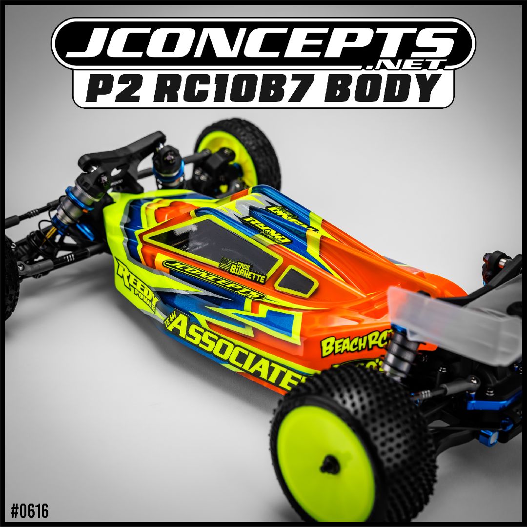 JConcepts P2 - RC10B7 body w/carpet | turf | dirt wing (RC10B7) - Click Image to Close