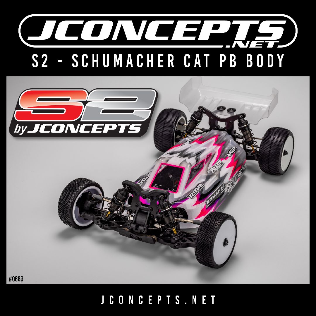 JConcepts S2 - Schumacher CAT PB body w/wing