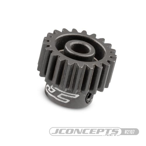 JConcepts 48 pitch, 21T, SS machined aluminum pinion gear