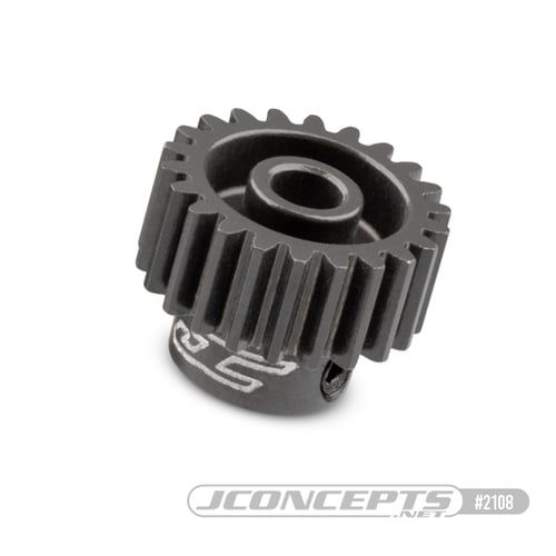 JConcepts 48 pitch, 22T, SS machined aluminum pinion gear