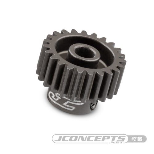 JConcepts 48 pitch, 23T, SS machined aluminum pinion gear