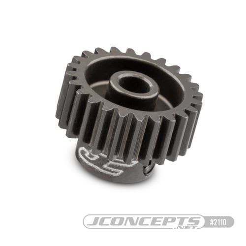JConcepts 48 pitch, 24T, SS machined aluminum pinion gear (Fits – applications which require 48 pitch pinion gear)