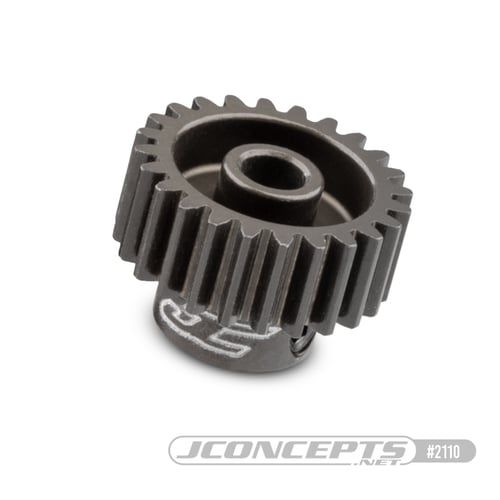 JConcepts 48 pitch, 24T, SS machined aluminum pinion gear