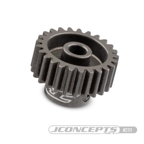 JConcepts 48 pitch, 25T, SS machined aluminum pinion gear