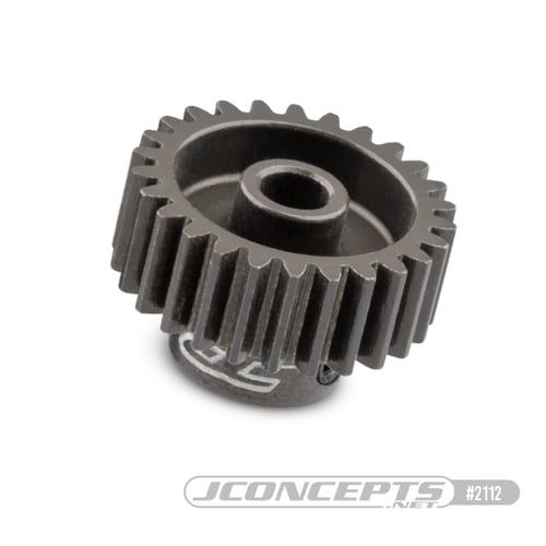 JConcepts 48 pitch, 26T, SS machined aluminum pinion gear