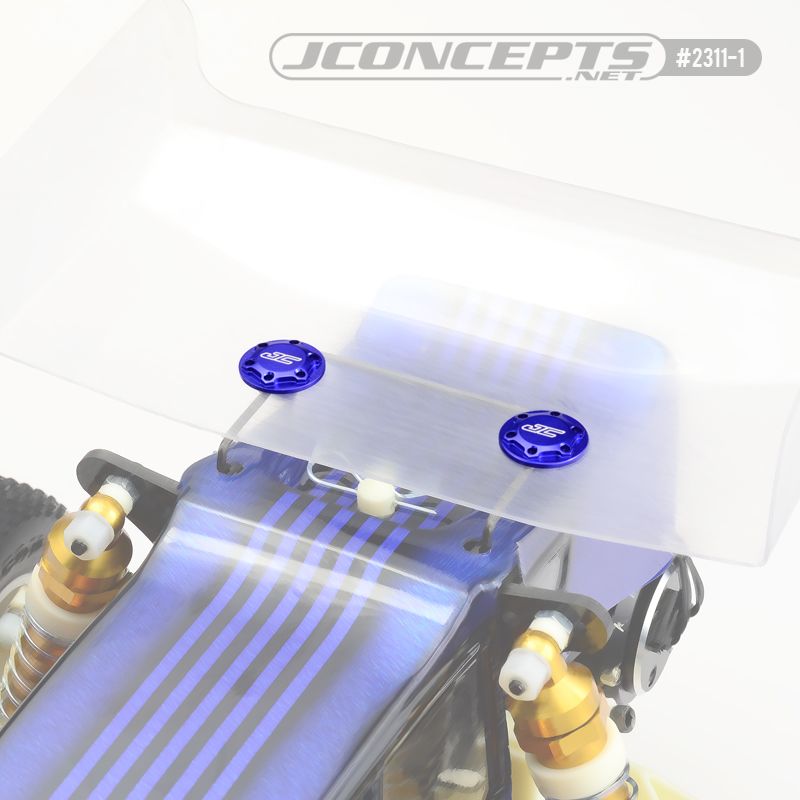 JConcepts RC10 Finnisher wing buttons - blue
