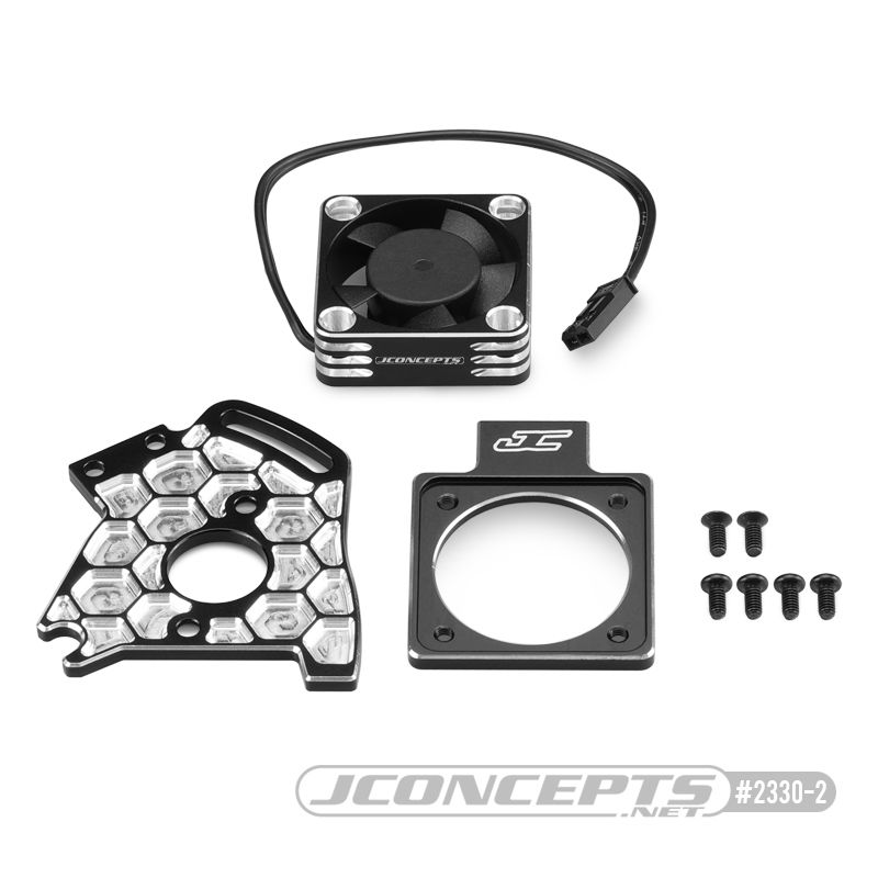 JConcepts - Slash 4X4 Aluminum Fan & Honeycomb Motor Plate Set - Click Image to Close