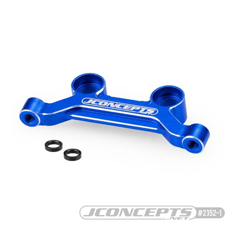 JConcepts - DR10 | SR10 | RB10, aluminum steering rack - blue - Click Image to Close