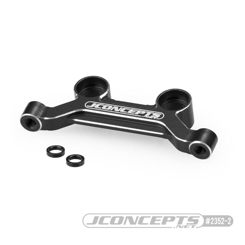 JConcepts - DR10 | SR10 | RB10, aluminum steering rack - black - Click Image to Close