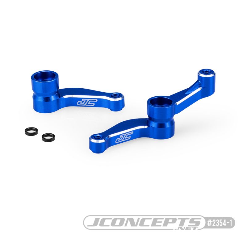 Aluminum Steering Bellcranks, Blue, for Team Associated DR10 / SR10 / RB10