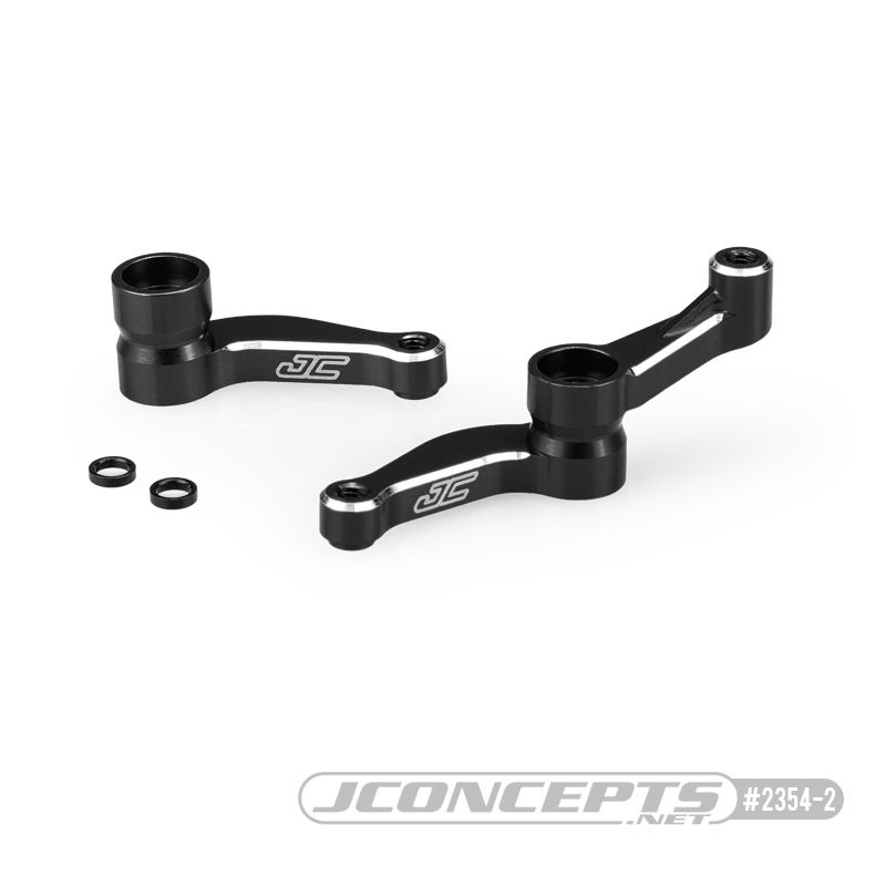 Aluminum Steering Bellcranks, Black, for Team Associated DR10 / SR10 / RB10