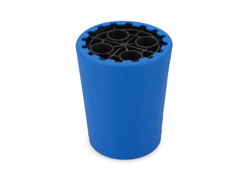 JConcepts Exo 1/10th shock stand and cup - black stand / blue cup