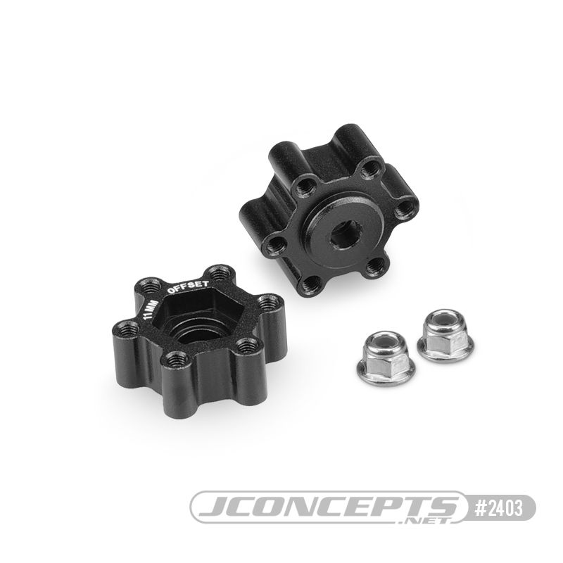 JConcepts Tribute Wheel Alum 12mm Hex Wheel Adapter Black 11mm