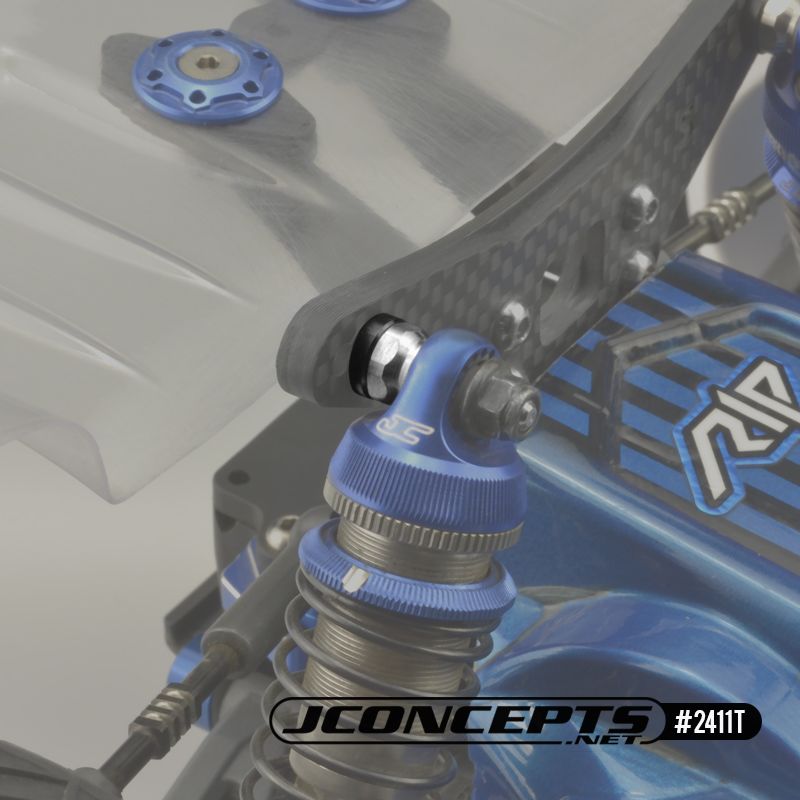 JConcepts Fin Titanium F&R shock stand-offs w/ bushing & spacer
