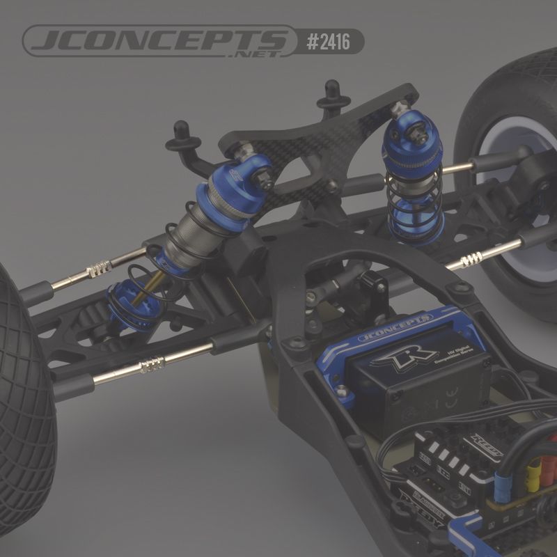 JConcepts T6.2 | SC6.2, Fin titanium turnbuckle kit - black, 6pc - Click Image to Close