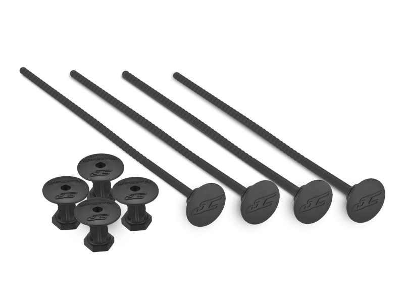 JConcepts 1/10th off-road tire stick - holds 4 mounted tires (black) - 4pc.