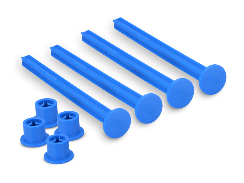 JConcepts 1/8th off-road tire stick - holds 4 mounted tires (blue) - 4pc.