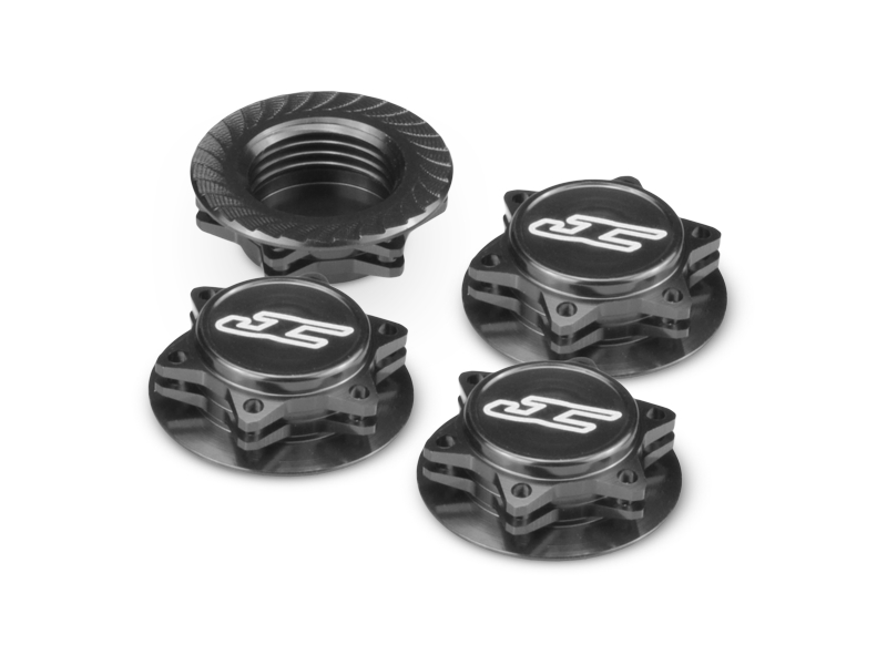 JConcepts Fin, 1/8th serrated light-weight wheel nut (fine thr - Click Image to Close