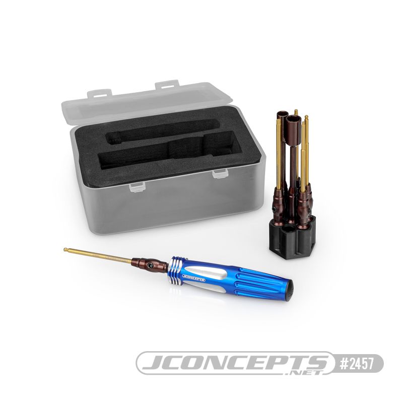 JConcepts 1/4" hex driver wrench set w/ storage base - 7pc - Click Image to Close