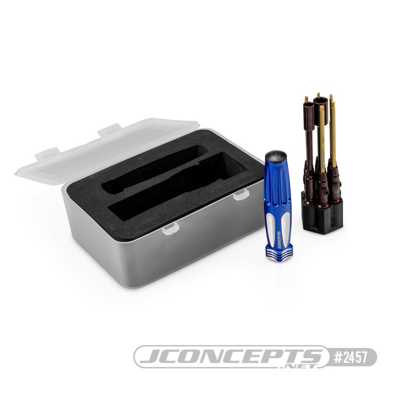 JConcepts 1/4" hex driver wrench set w/ storage base - 7pc - Click Image to Close
