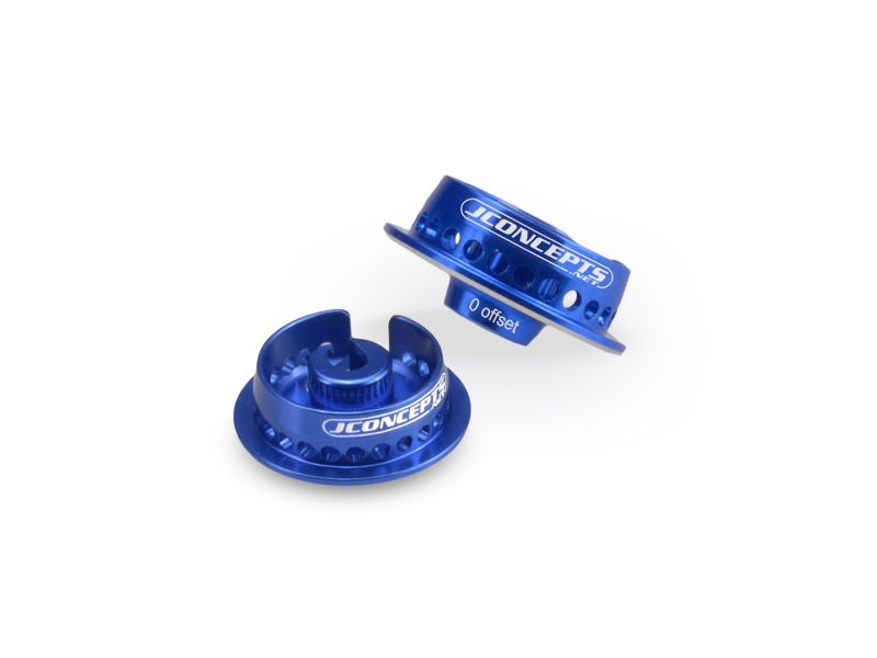 JConcepts Fin, 12mm Shock Collar (Blue) (2)