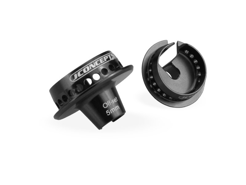 JConcepts Fin, Shock 5mm Off-Set Spring Cup (Black) - Click Image to Close