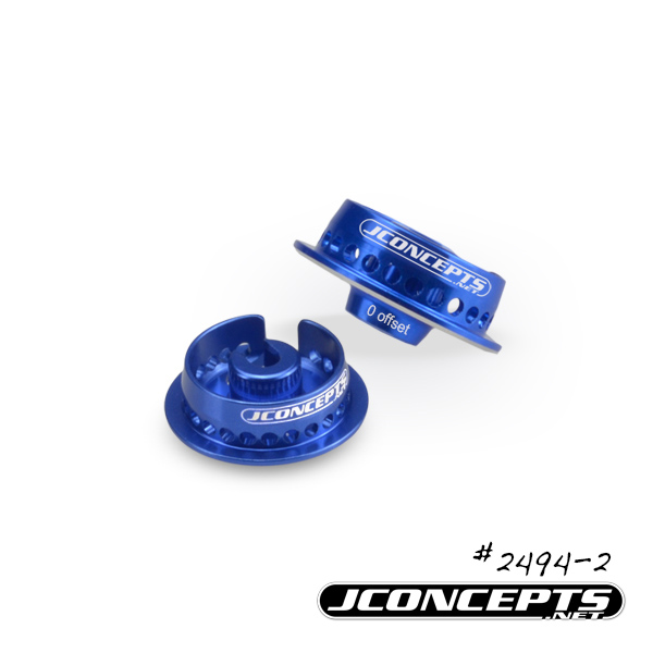 JConcepts Fin, Shock 0mm Offset Spring Cup (B6/B6D) (Blue) - Click Image to Close