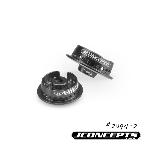 JConcepts Fin, Shock 0mm Offset Spring Cup (B6/B6D) (Black)