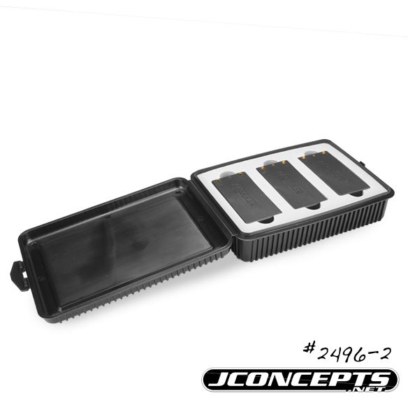 JConcepts Shorty Storage Box w/ Foam Liner - Black - Click Image to Close