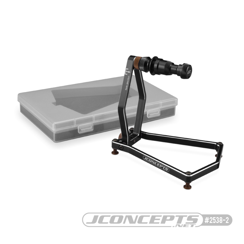 JConcepts - Tire balancer w/ case - black (Fits - 1/10th and 1/8th off-road wheels)