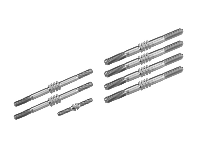 JConcepts - TLR 8ight-E 4.0, Fin Titanium turnbuckle set - 7pc (Fits - TLR 8ight-E 4.0)