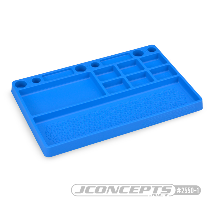 JConcepts Parts Tray, Rubber Material - Blue - Click Image to Close