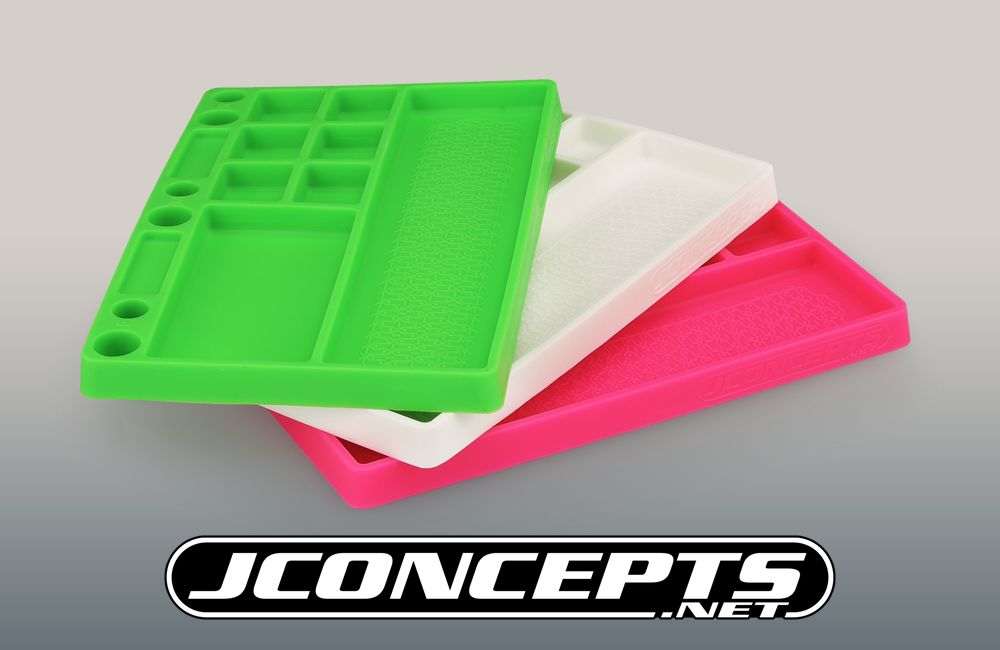 JConcepts Parts Tray, Rubber Material - White - Click Image to Close