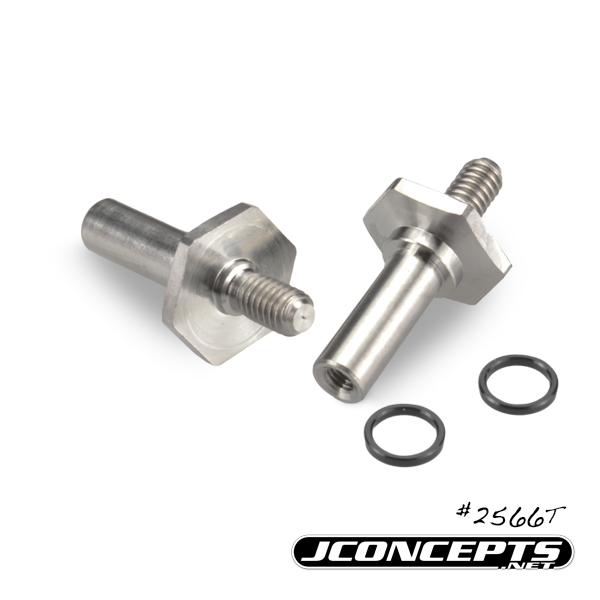 JConcepts B6.3 Titanium front axle set w/ 1mm adjustment spacer - Click Image to Close