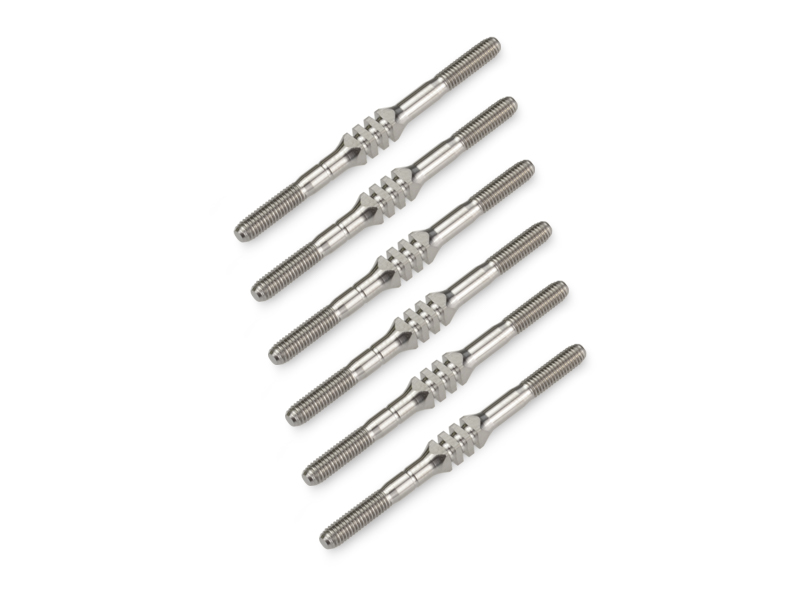 JConcepts B6.2 | B6.3 Fin Titanium turnbuckle set - 6pc. - Click Image to Close