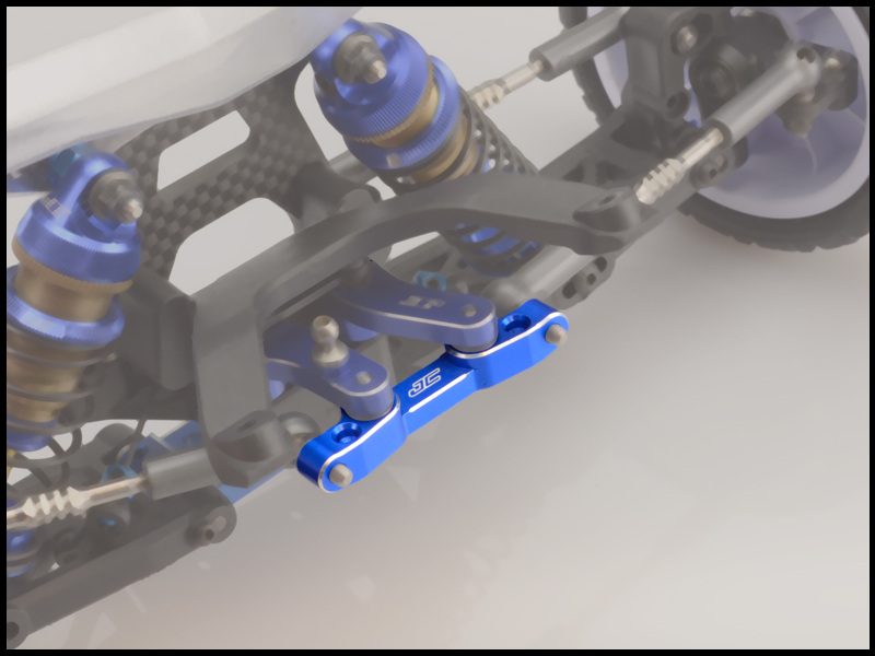 JConcepts B6.2 | B6.3 Aluminum steering rack - blue - Click Image to Close