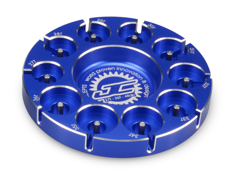 JConcepts Pinion Puck - Stock Range, 27-36T 48P - Blue