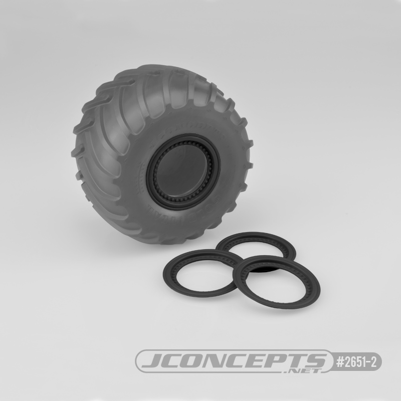 JConcepts Tribute wheel mock beadlock rings - black - glue-on - Click Image to Close