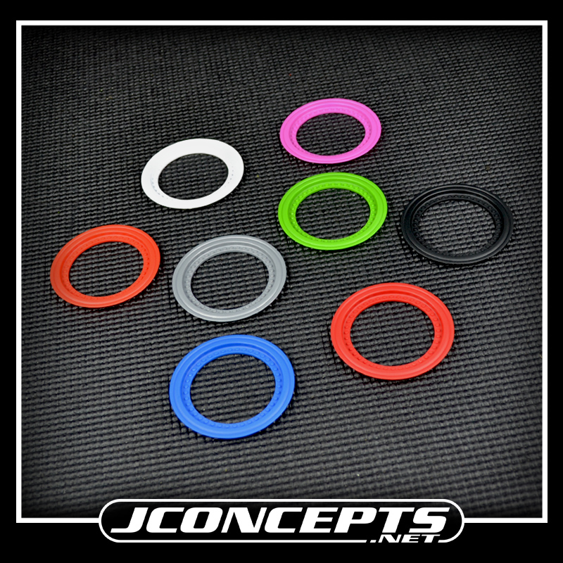 JConcepts Tribute wheel mock beadlock rings - orange - glue-on