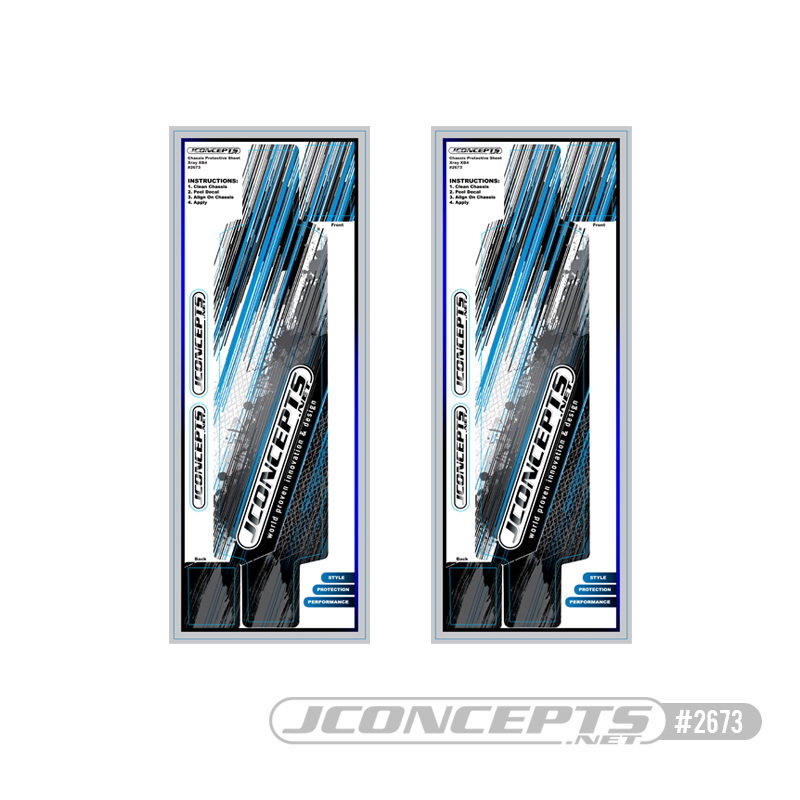 JConcepts - XRAY XB4 precut chassis protective sheet - striker graphics