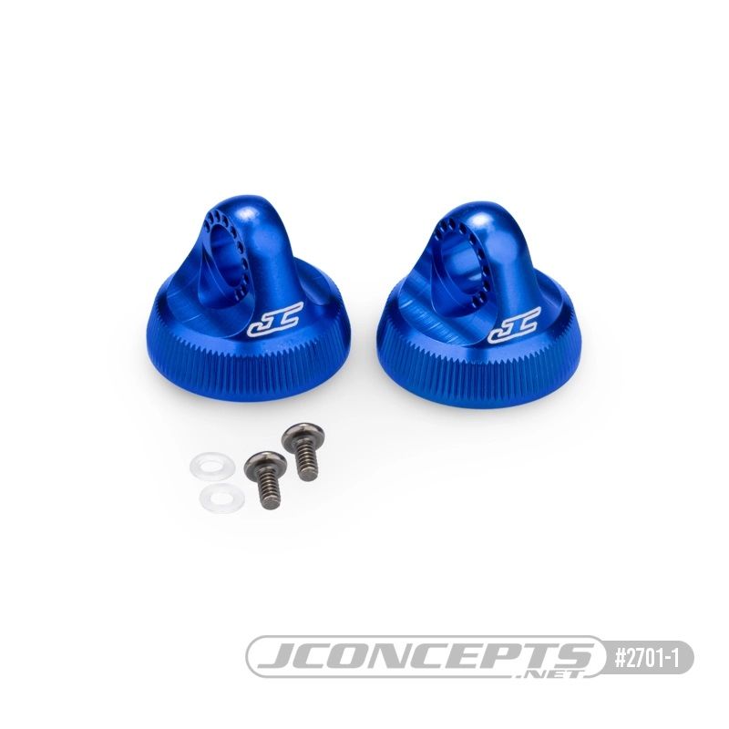 JConcepts Fin 13mm Shock Cap Fits T/A 13mm Shock Body - Blue - Click Image to Close