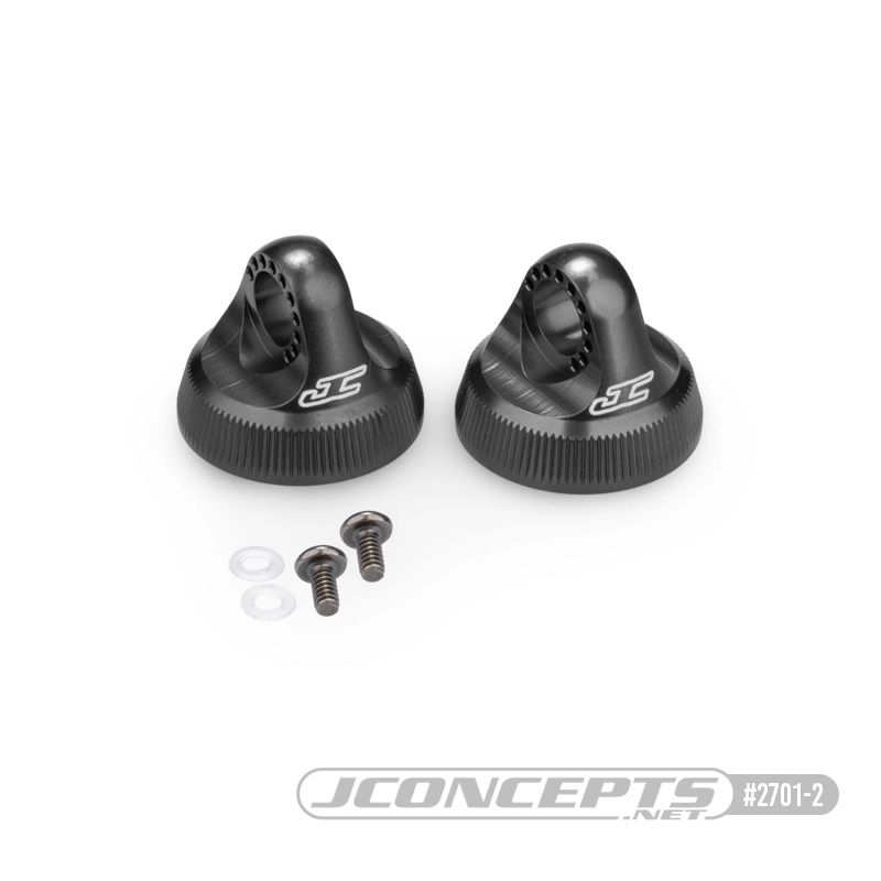 JConcepts Fin 13mm Shock Cap Fits T/A 13mm Shock Body - Black