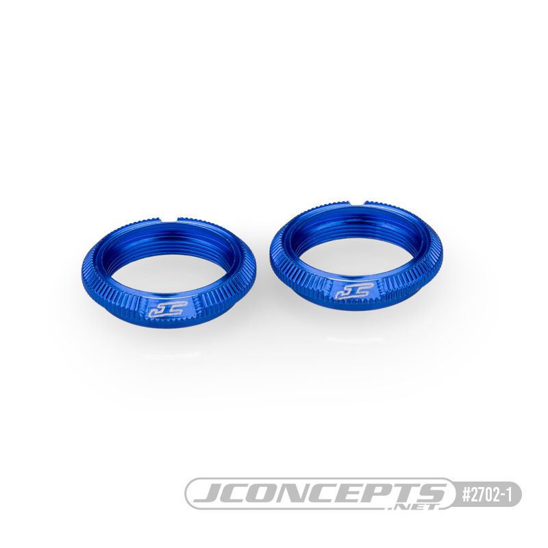 JConcepts Fin 13mm Shock Collar Fits T/A 13mm Shock Body - Blue - Click Image to Close