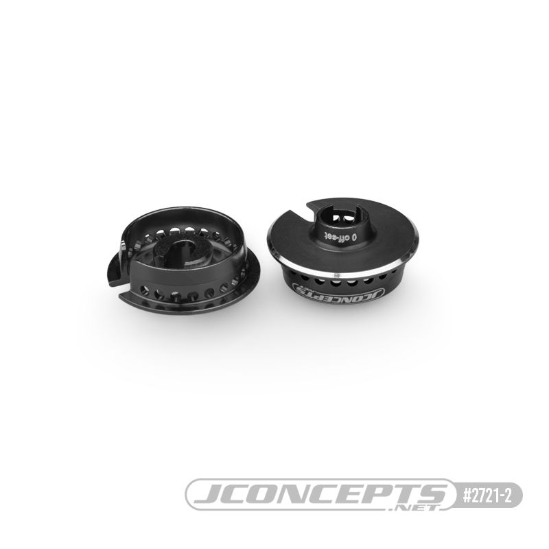 JConcepts Fin 13mm Spring Cup 0mm Off-Set Fits T/A Spring -Black - Click Image to Close